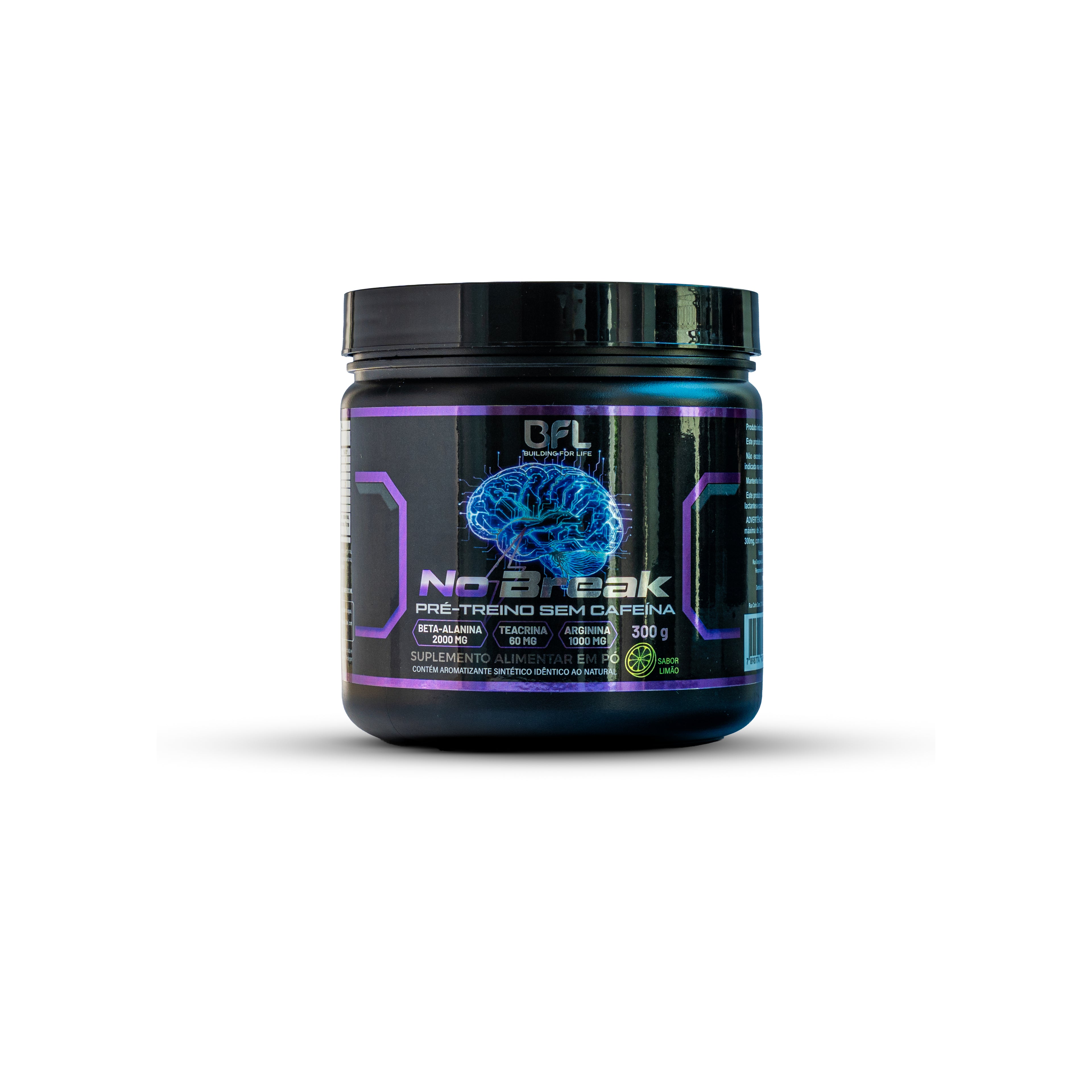 Pré Treino NoBreak (Limão) Sem Cafeína 300g